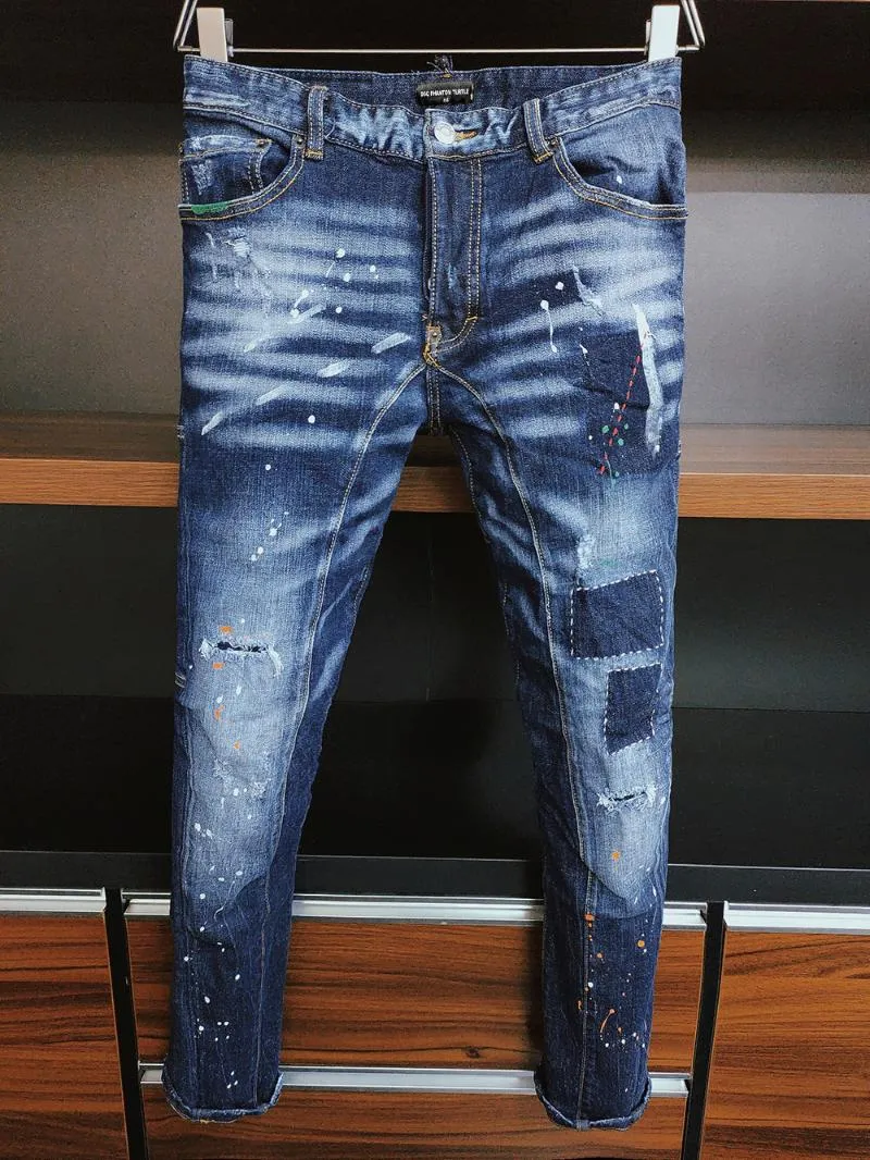 Men's Jeans 2023 Slim Fit Men Basic Casual Denim Trousers Plus Size Brand Clothing 372