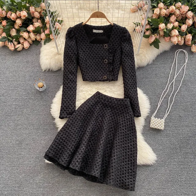 Set Chic Moda Chic Two-Piece Dress Set: Spring Autumn Outfit - Elegant Lady Style ...