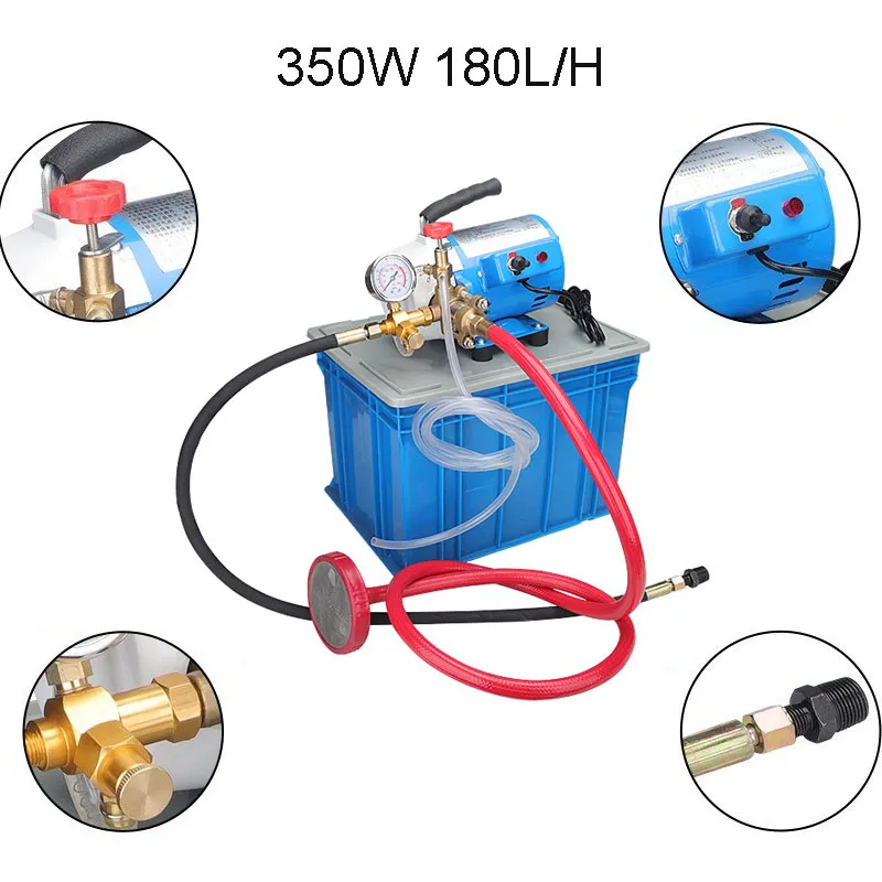 Qihang Top DSY-100 dubbel-cylin elektrisk högtryck pumpluftkompressor 220V Vattenrörslinje Trycktestare