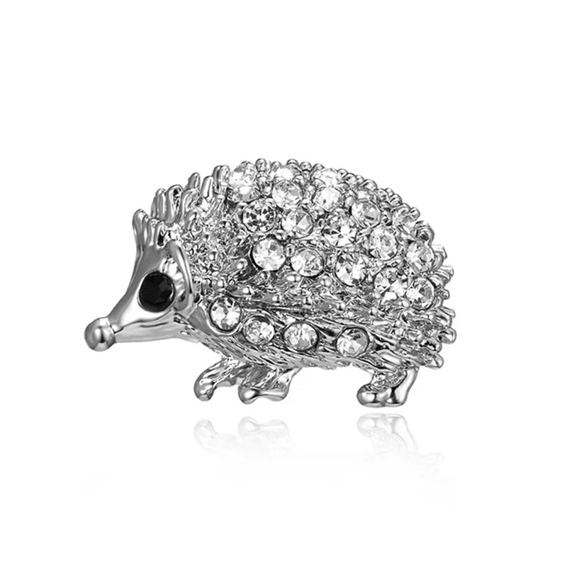 Rinhoo rétro cristal argent couleur animaux broches pour femmes mariage romantique strass fête hibou étoile de mer hérisson broche broche