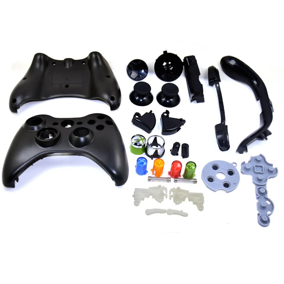 Wired Controller Shell Full Set -knapp ersättningsfodral för Xbox 360 Video GamePad -tillbehör