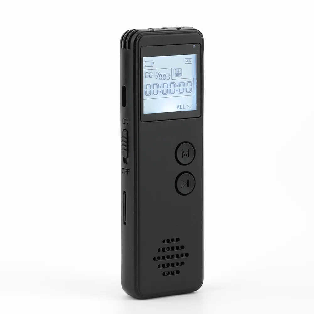 Grabadora digital activada por voz Mini grabadora de audio para conferencias Reuniones Dispositivos de grabación portátiles con reproducción, USB recargable, reproductor de MP3, contraseña PQ136