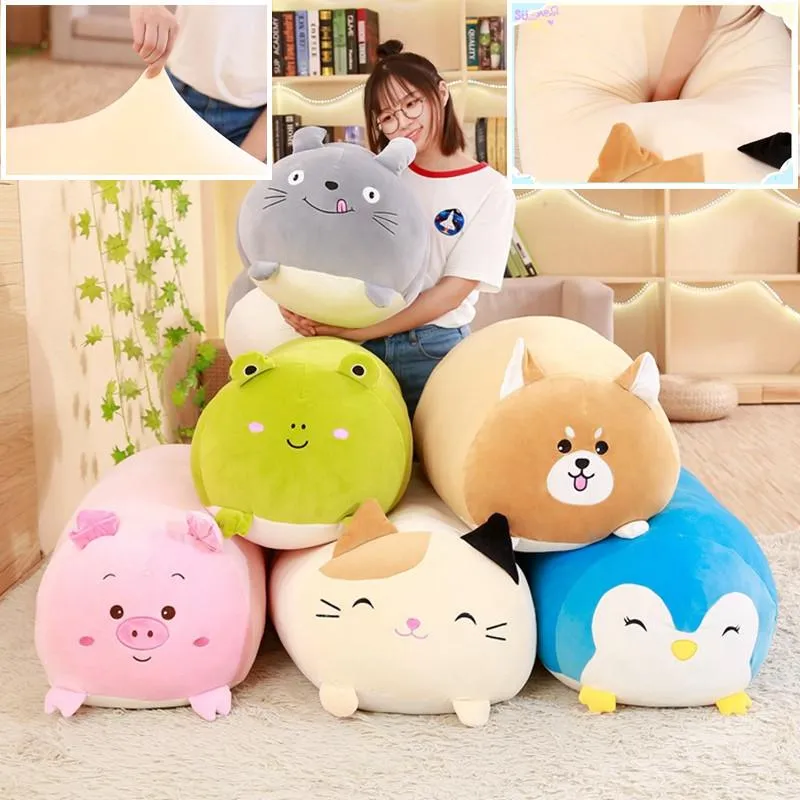 Jouets pour filles, animaux en peluche, 30cm, en coton, animal Shiba, chien, chat, cochon, oreillers en peluche doux