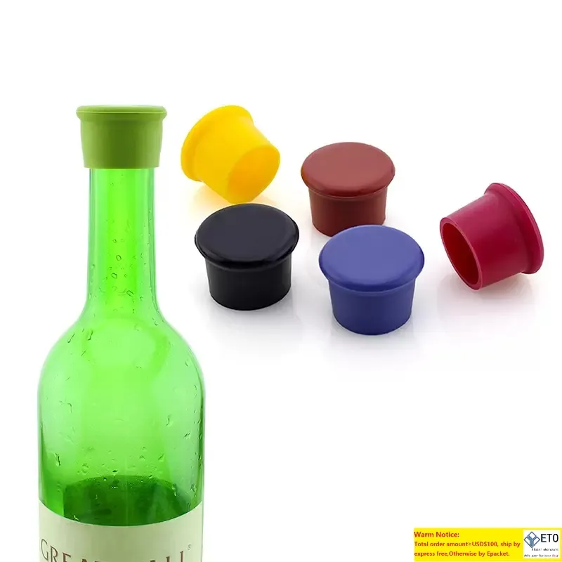 Wine Bottle Stopper Food Grade Silicone Preservation Wine Stoppers Kitchen Wine Champagne Cork Stopper Beverage Closures Bar Tool DBC