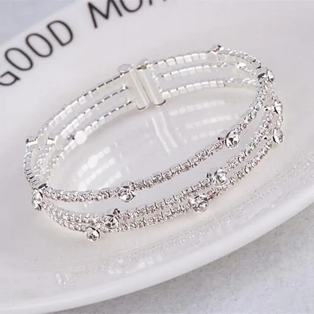 bracelet à main bracelets pour femmes bracelets plaqués en or amour personnalisé multicouche ouvertures de forage complet bracelet chaîne de liaison amour concepteur femme cadeaux