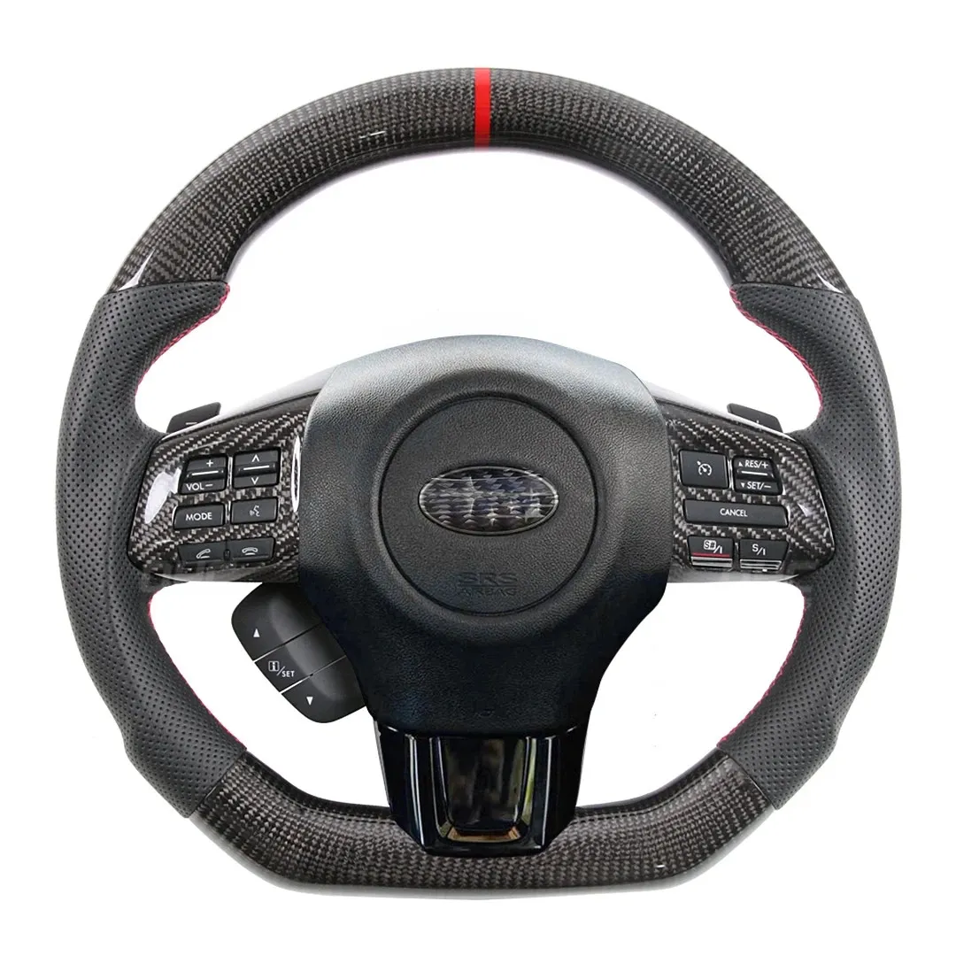 VOLANTE Sportivo Per Audi Q5 8R a Base Piatta, in Carbonio e Pelle Ergonomico