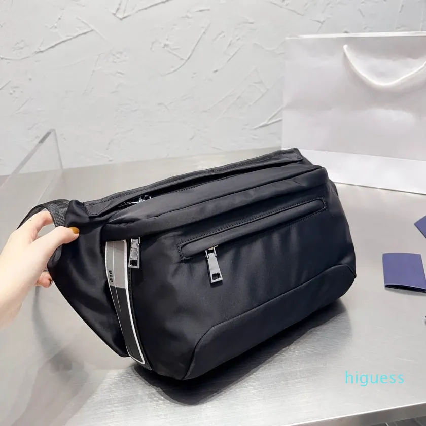 Designer-Shoulder Bags designer classic solid black nylon versatile zipper walletss