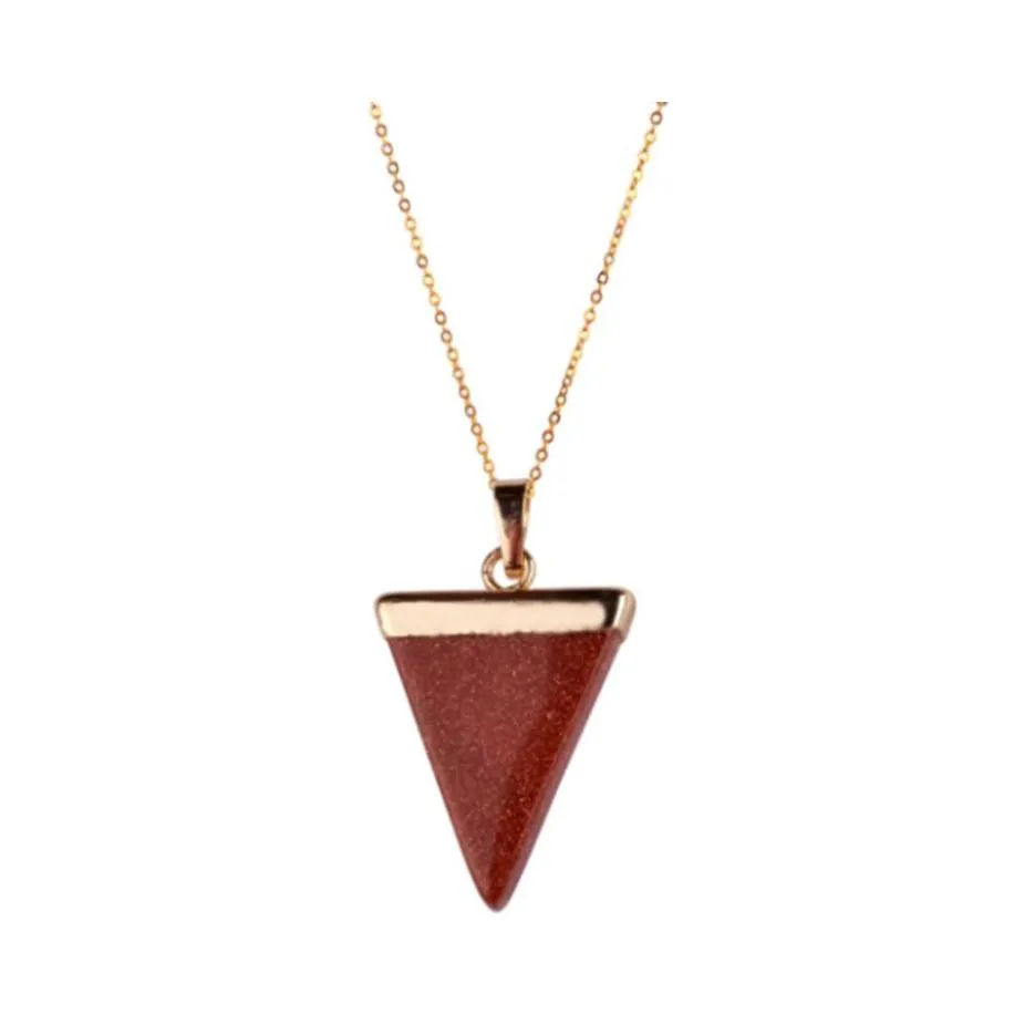 Pendentif Colliers Géométrique Colorf Nature Pierre Collier Triangle Cristal Pour La Saint Valentin Femmes Et Hommes En Gros Drop Delivery J Dh9Nh