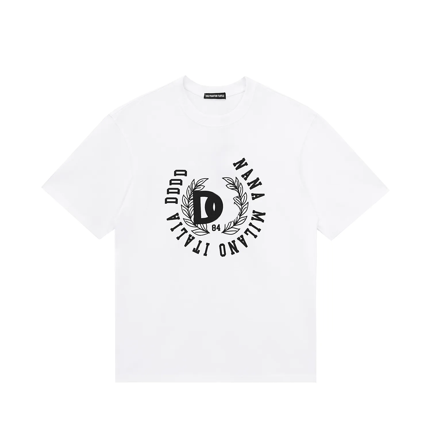 DSQファントムタートルメンズデザイナーTシャツイタリアンミラノファッションロゴプリントTシャツ夏の黒い白いTシャツヒップホップストリートウェア100％コットントップスプラスサイズ05774