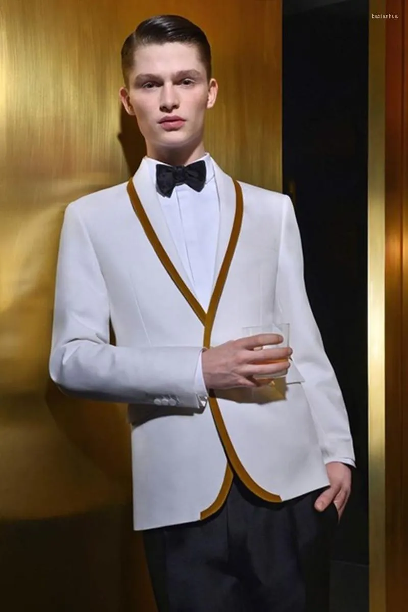 Gold Silk Satin Men Suits Blazer Pants Groom Prom Party Wedding Tuxedos2  Pieces Codtume Homme Mariage - Suits - AliExpress