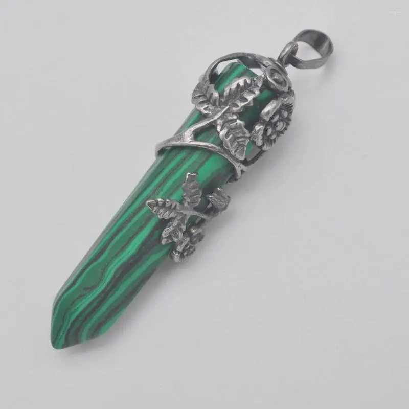 Colares pendentes verdes de jóias de plantas de flor de pedra de pedra verde para mulheres para mulher presente s239