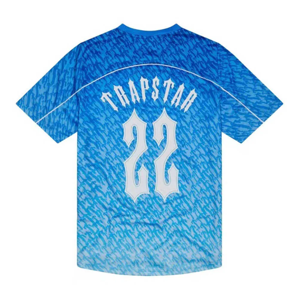 Męskie T-shirty Limited Nowa Trapstar London T-shirt Short Sleeve Unisex Blue Shirt for Men Fashion Harajuku TEE TOPS MALE T SHIRTS Y2K G23JN