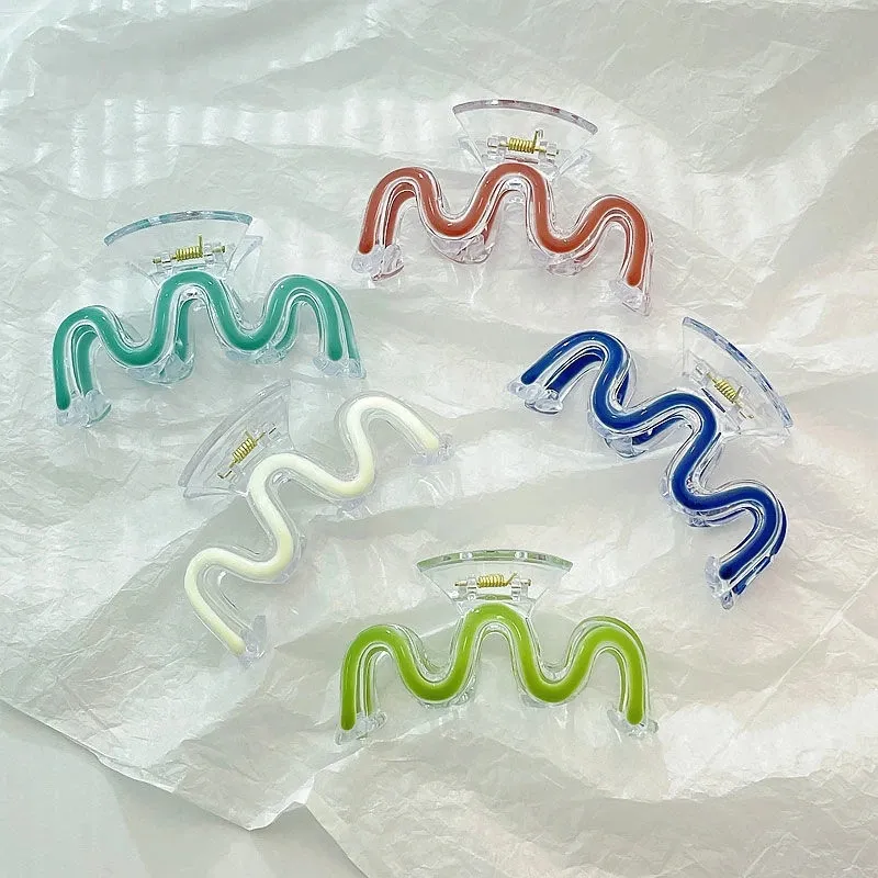 2023 neue Bunte Acryl Haar Klaue Greifen Koreanische Transparente Kunststoff Shark Clip Stirnband Haar Pins Haar Zubehör Für Frauen