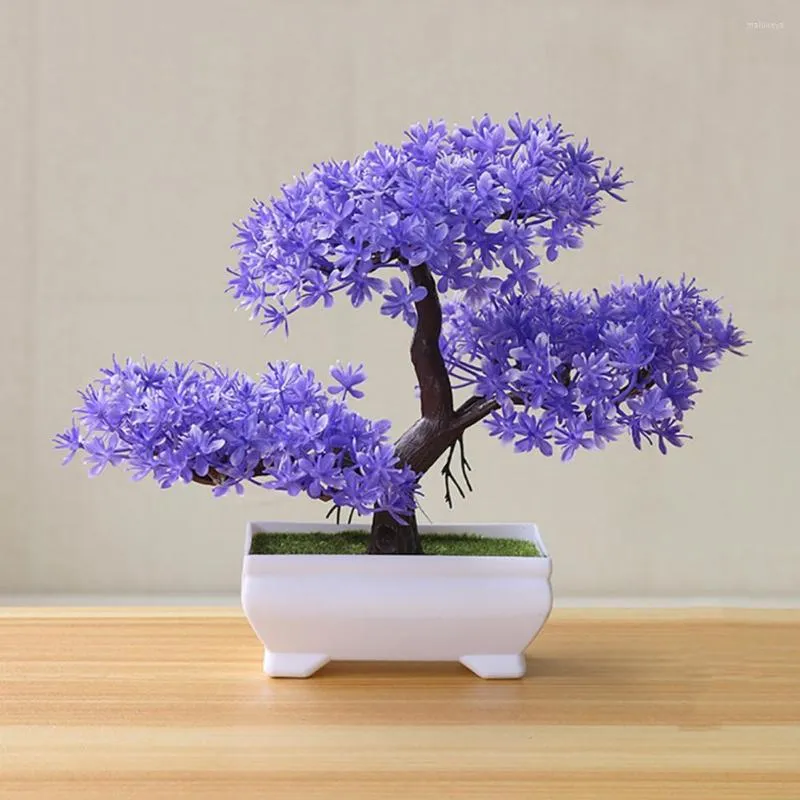 Dekorative Blumen, 7 Farben, schöne, langlebige künstliche Pflanze, exquisiter Bonsai-Baum, natürlich für den Park