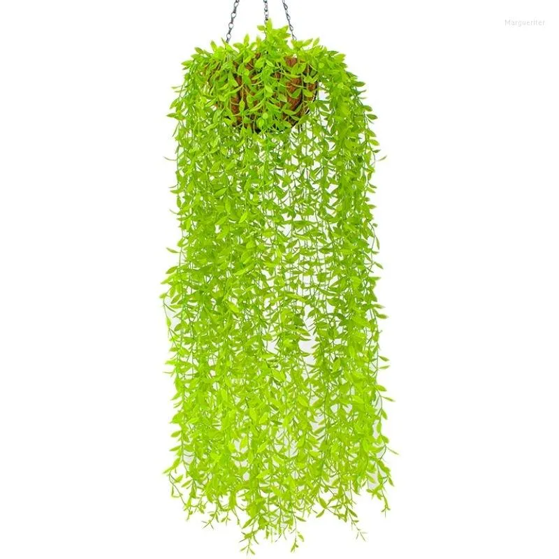 Fiori decorativi 80 cm pianta verde artificiale da appendere alla parete salice piangente 5 forchette che attraversano il soffitto in rattan decorazione domestica