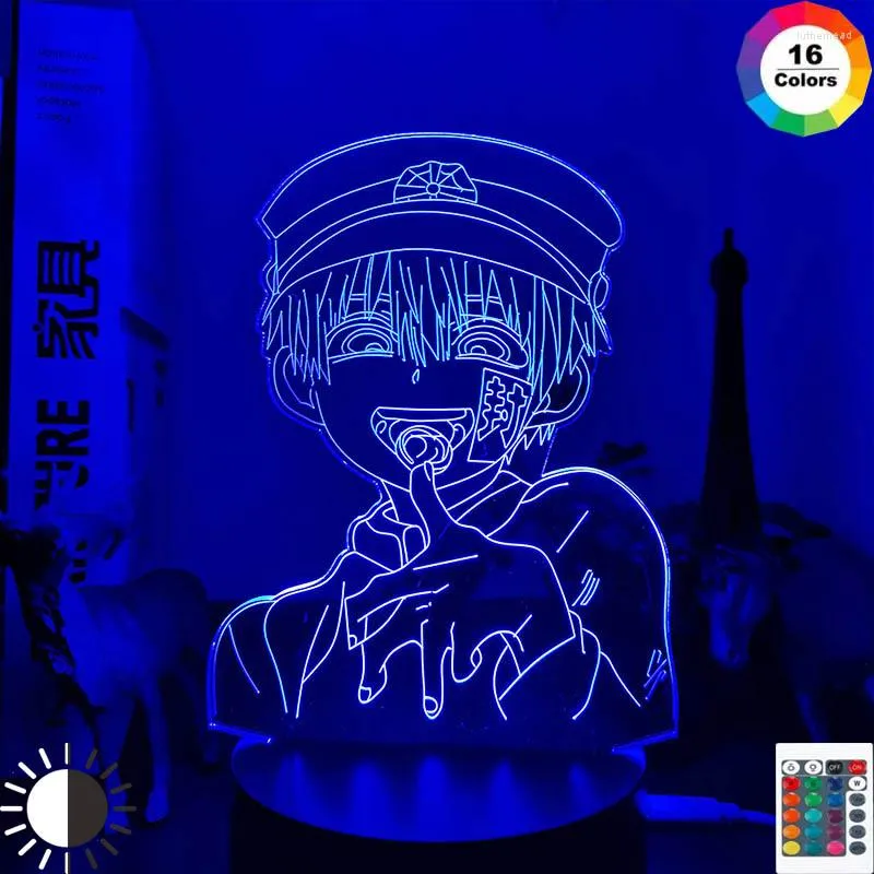 Veilleuses 3D lampe Anime toilette liée Hanako Kun lumière LED pour la décoration de la chambre veilleuse cadeau d'anniversaire