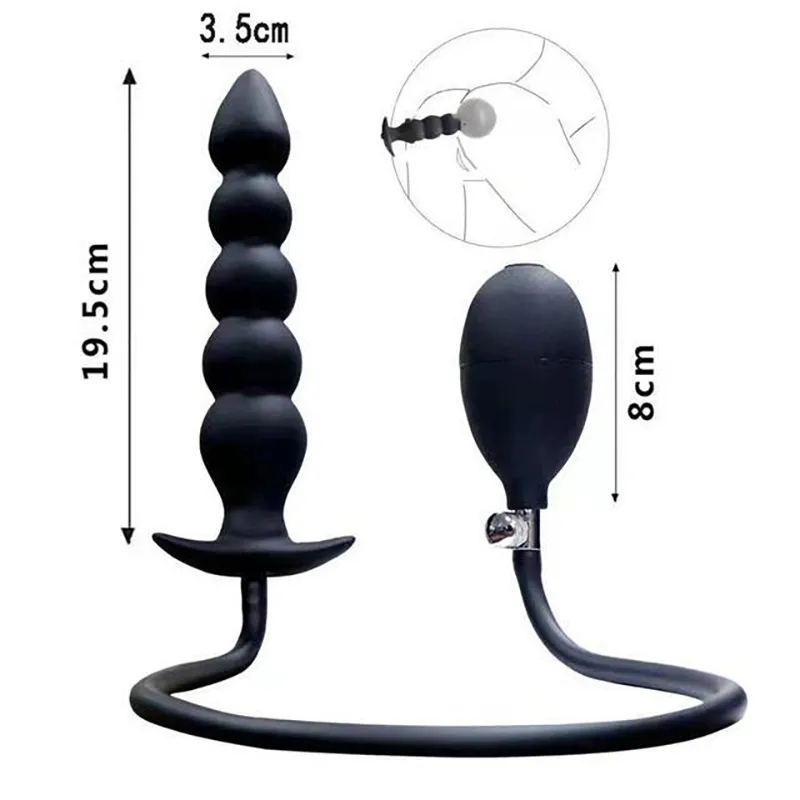 Anal Toys Inflatable Plug Dildo Pump Sex For Women Man Gay BDSM Huge Butt Prostate Massager Anus Extender Dilatador 230307