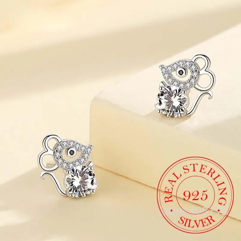 Stud Earrings 2023 Trend 925 Sterling Silver Cute Mouse For Women Girls Tieners Wedding Party Piercing Jewelry Brincos Pendientes