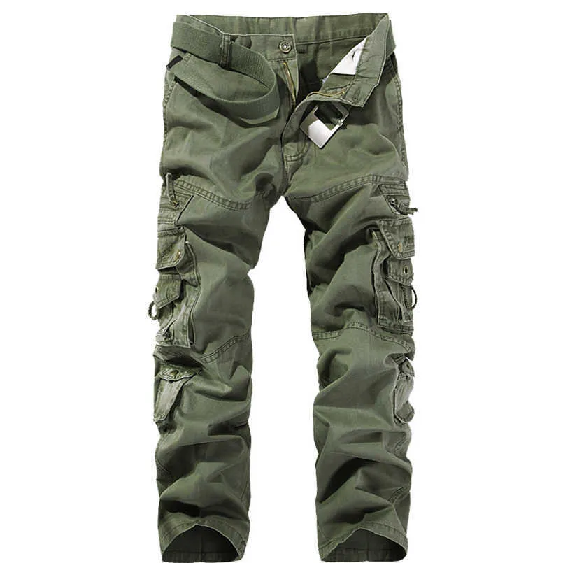 Herenbroeken laadbroek mannen casual multipockets heren militaire tactische broek rechte lange broek 2022 lente herfst outdoor hiking z0306