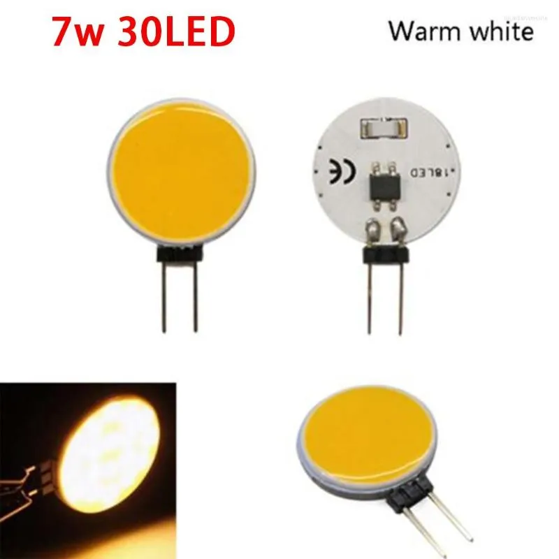 Chip cob led -lamp lichten warm ronde ronde koel witte koel/warm DC 12V duurzame koplamp G4