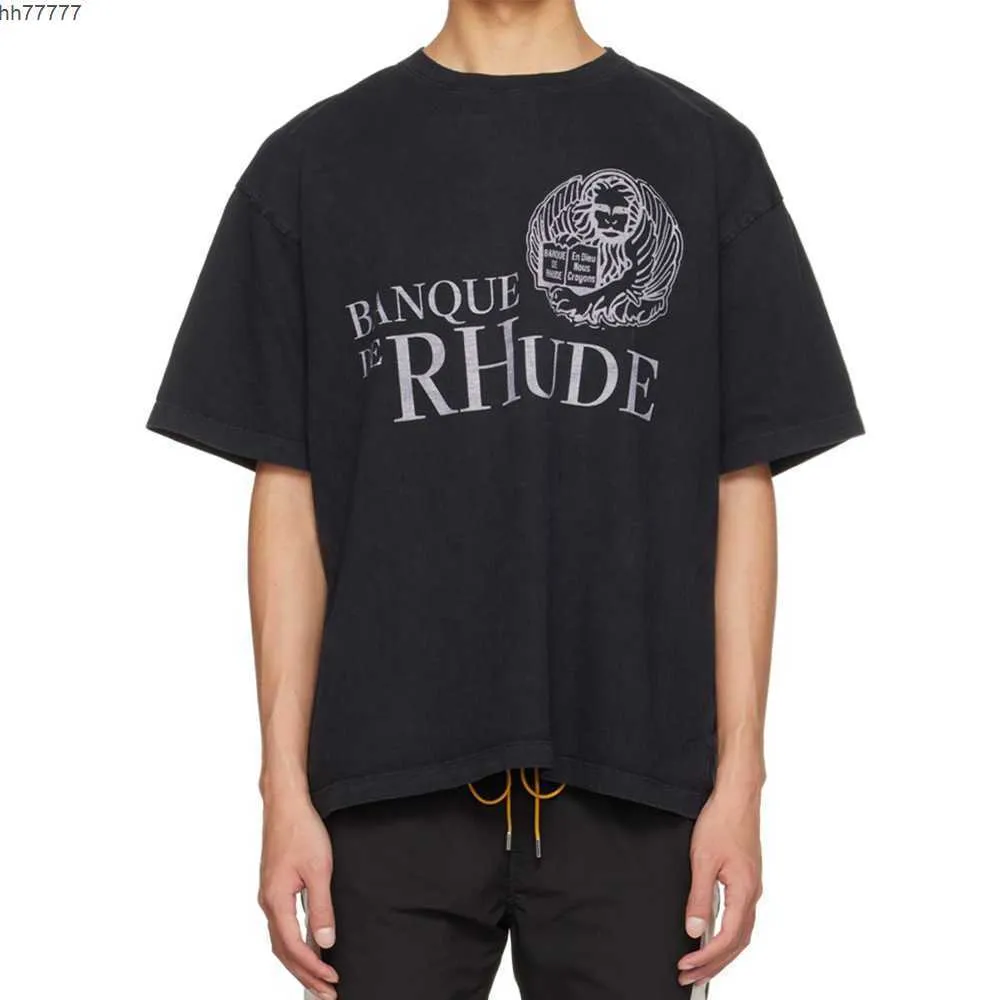 2023 Мужская и женская модная футболка Brude S Bank Slogan Правильная версия American Casual Ship Men То же самое JQC7