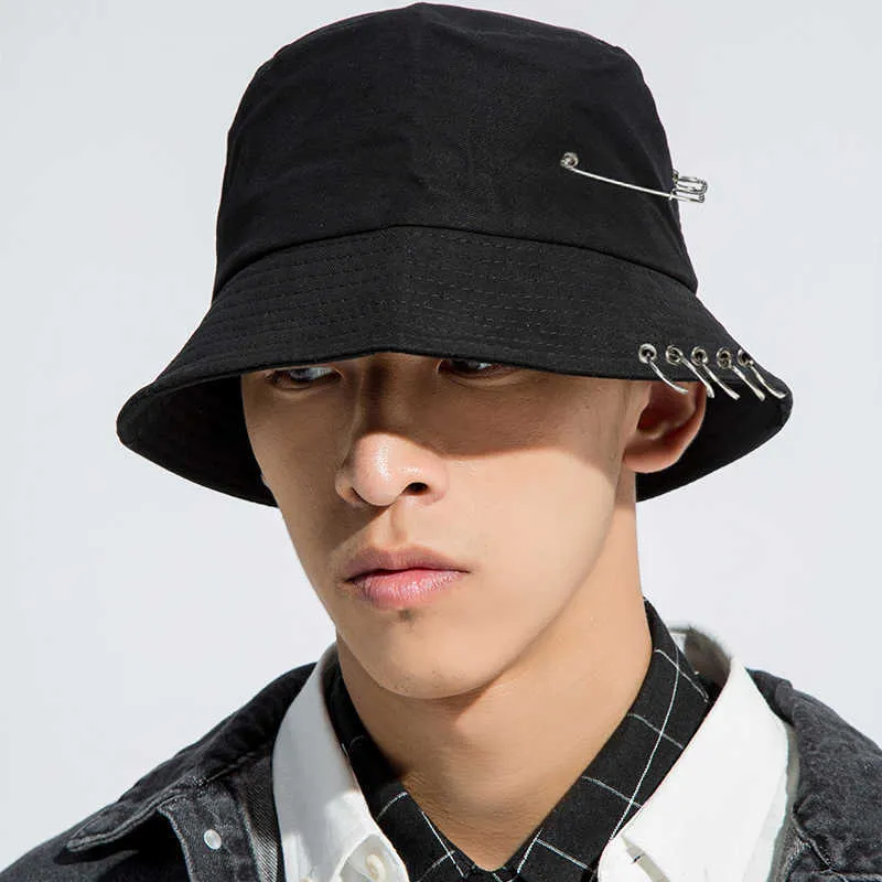 Summer Five Ring Pin Bucket Leather Bucket Hat For Men And Women Wide Brim  Hip Hop Fisherman Cap For Beach, Sun, Bob, Rap, Panama Casual And Stylish  Adult Leather Bucket Hat R230308