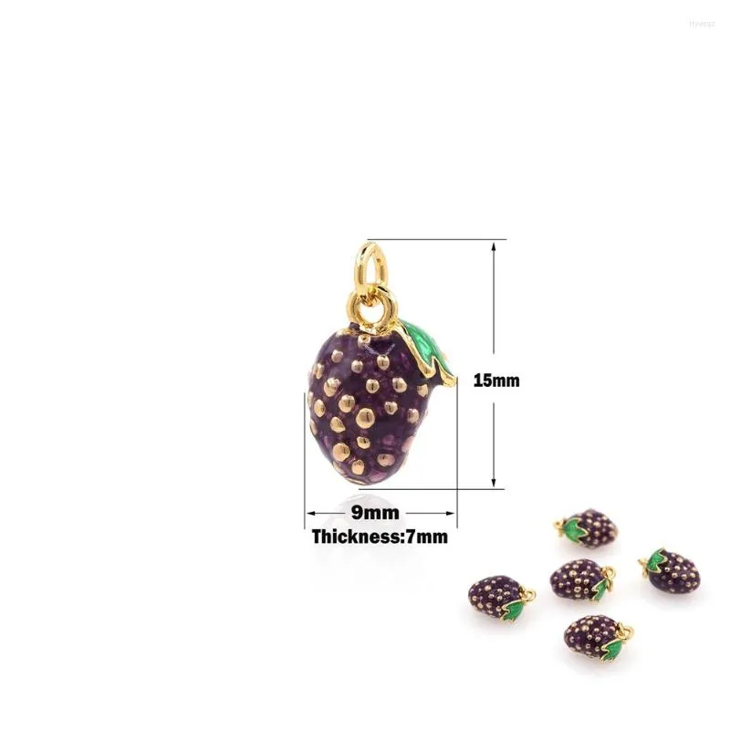 Charms Fruit Grape String Decoratie 18k goud gevulde simulatie hanger diy maken sieraden