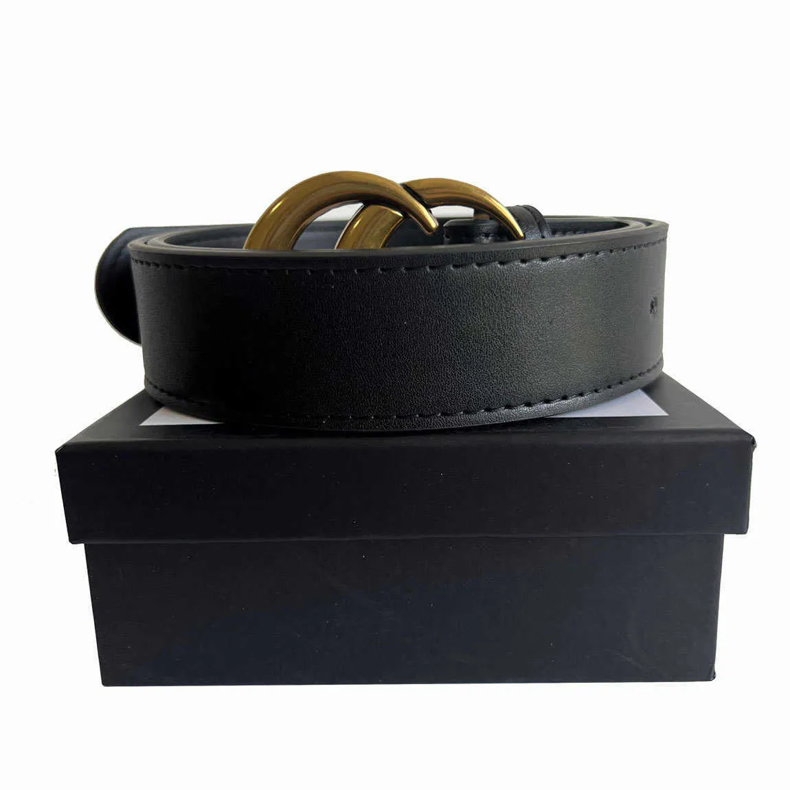 Hombres Diseñador Cinturón Moda Cuero genuino mujeres hombres Letra Doble G Hebilla Cinturones Lujo Formal Jeans Vestido Cinturón Negro Colores Ancho 2.0 cm 3.4 cm 3.8 cm Venta al por mayor