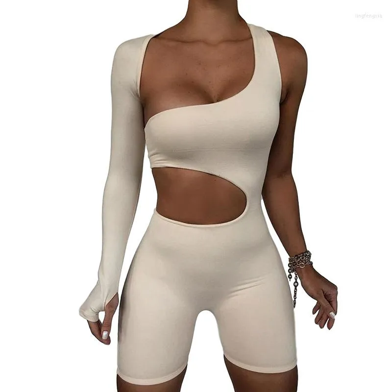 Conjunto ativo Sexy Sportswear malha de retalhos de retalhos de ioga cutout cutout cutas de um pedaço de pico de ginástica de treino de macacão para mulheres ginástica