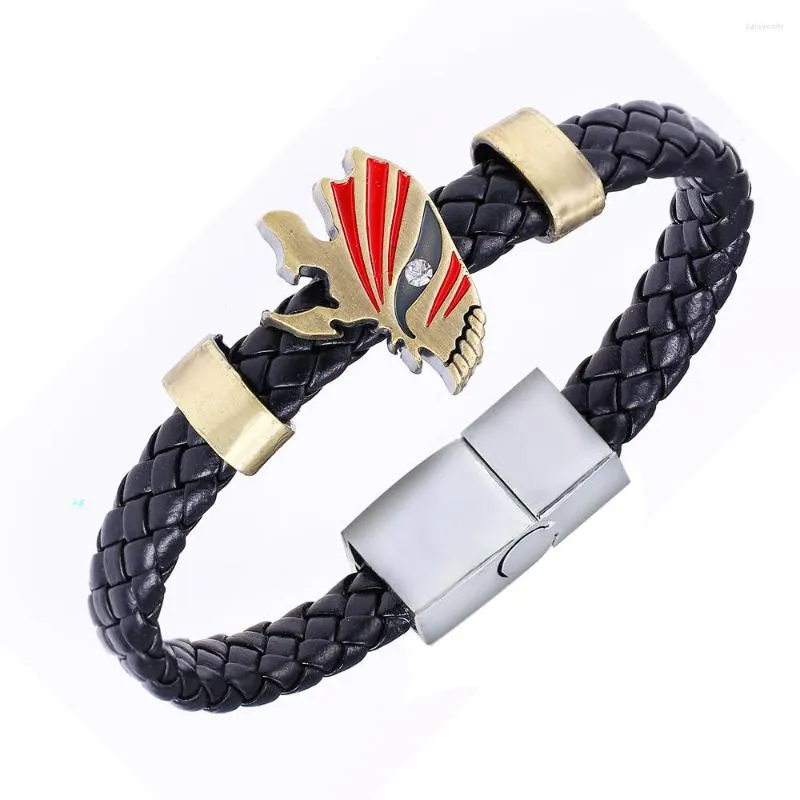 Charm Armband J Store Cosplay Bleach Alloy Weave Leather Armband Bangle Anime Figure Högkvalitativa smycken