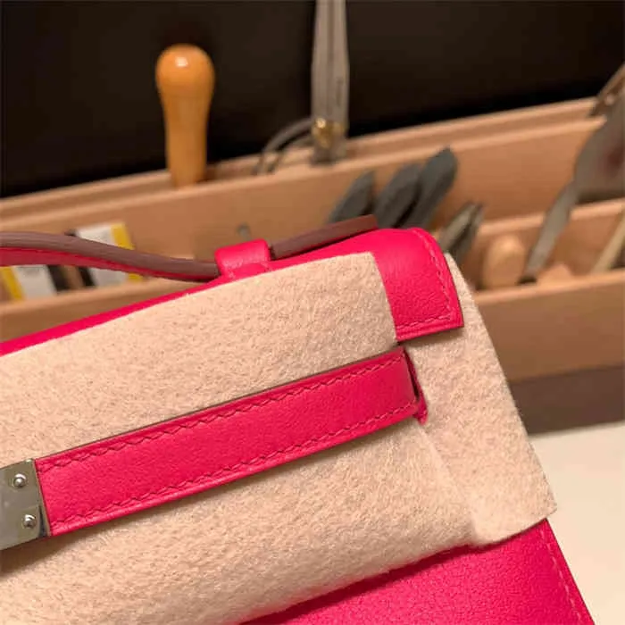 Designer Bags Kellyss Pure Hand Sewn Women`s Bag Mini Generation Handbag Pochette Sw Leather Mexican Powder Rosemexico Ayw