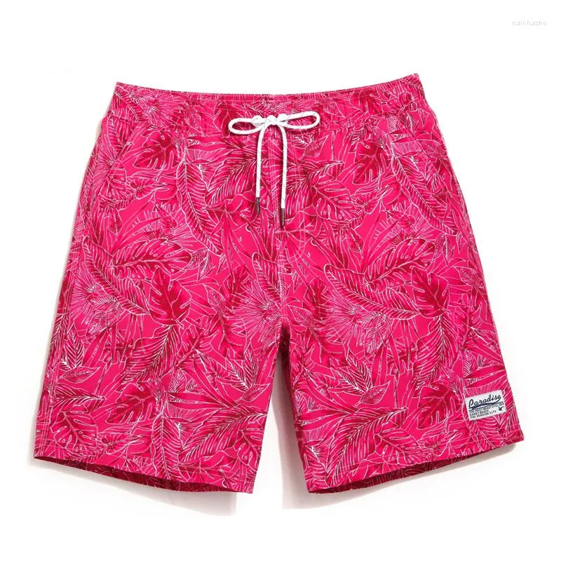 Shorts masculinos estilo homens praia troncos de roupas de banho masculina máscaras de banho bermuda casual sweats de fundo de secagem rápida vermelha