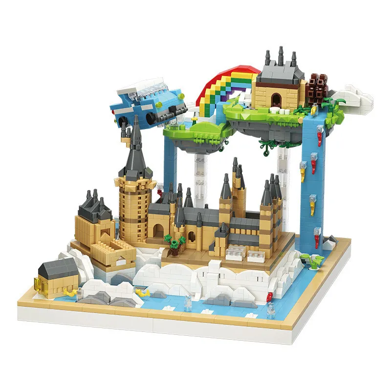 Blöcke Micro Bricks City Kreative Mittelalterliche Magic Castle Serie  Schule Architektur Modell Bausteine Geschenke Spielzeug Kinder Erwachsene  230308 Du 28,65 €
