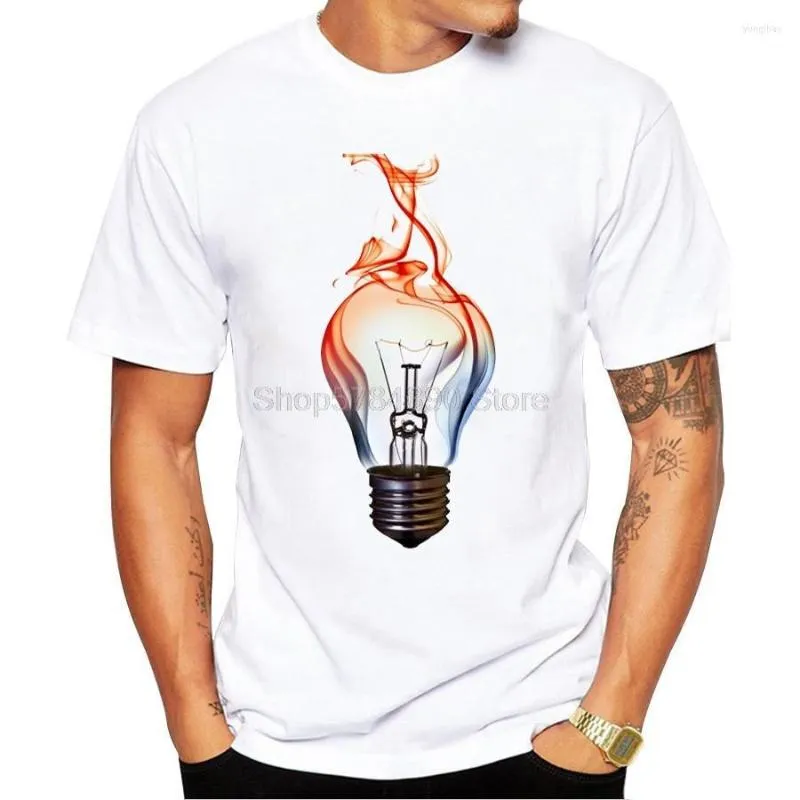 Men's T-skjortor Nya herrar T-shirts Summer Fashion Lamp Gym Print Shirt Funny Men Casual O-Neck Man Tees