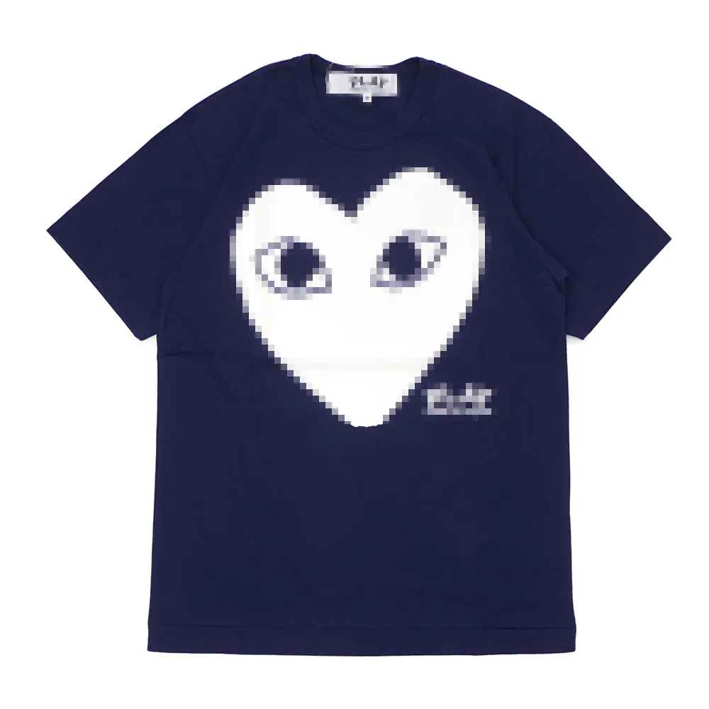 Designer TEE Hommes T-shirts CDG Com Des Garcons Petit coeur rouge Jouer T-shirt Blanc Hommes Tee-shirt moyen 50QR