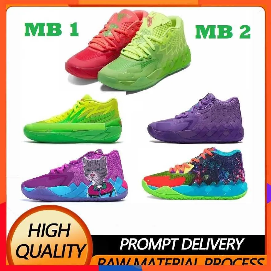 2023 Nieuwe upgrade van lamelo -balschoenen MB1 Rick Morty of Mens Basketballs Shoes Queen City of Melo basketbalschoenen Melos MB 2 Lage Trainers