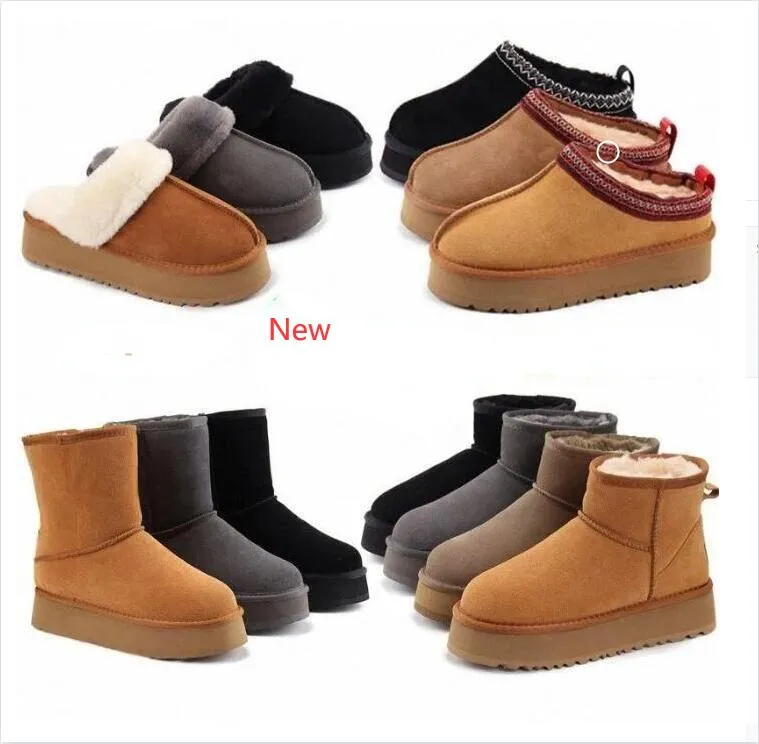 2024, австралийские мини-сапоги на платформе, дизайнерские женские зимние ботинки на толстой подошве, теплые меховые ботинки, австралийские пушистые мюли Ta Mced