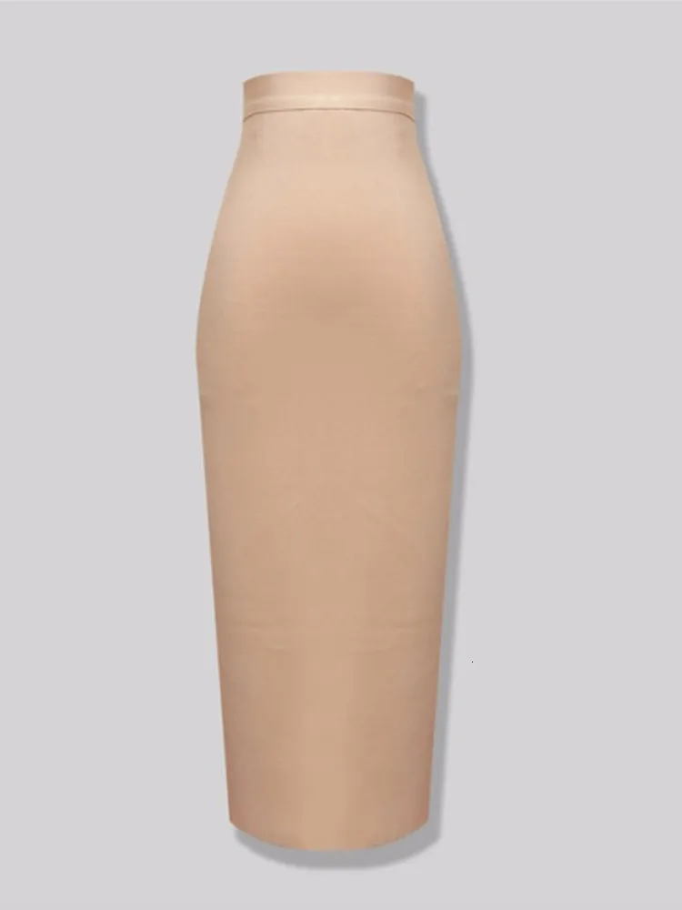 스커트 13 색 패션 여성 섹시한 핑크 옐로우 붕대 치마 탄성 우아한 연필 스커트 78cm 230308