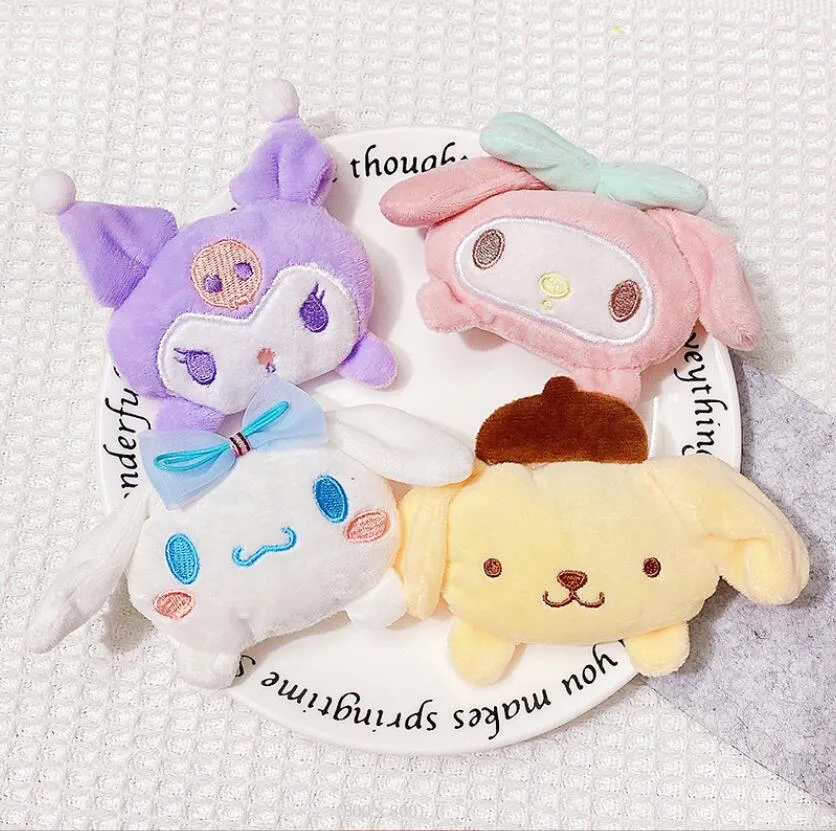 Dessin animé en peluche Kuromi Pompompurin bijoux broches mode fille broche vêtements sac chapeau accessoires