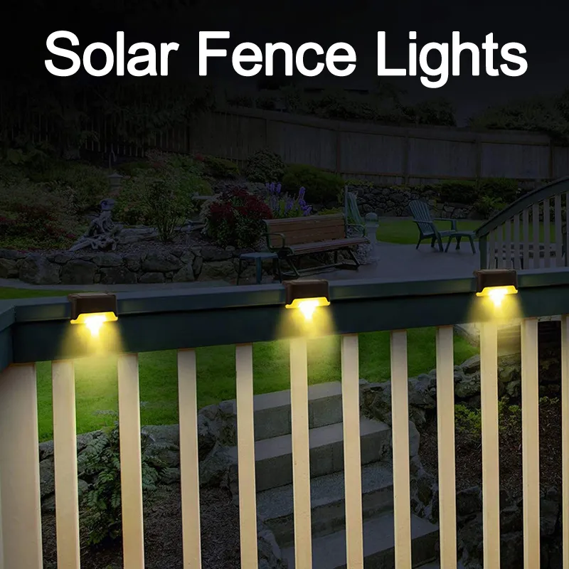 LED Deck Outdoor Solar Garden Lights Garden Path Patio Pathway Stairs Step Fence Lamp crestech168