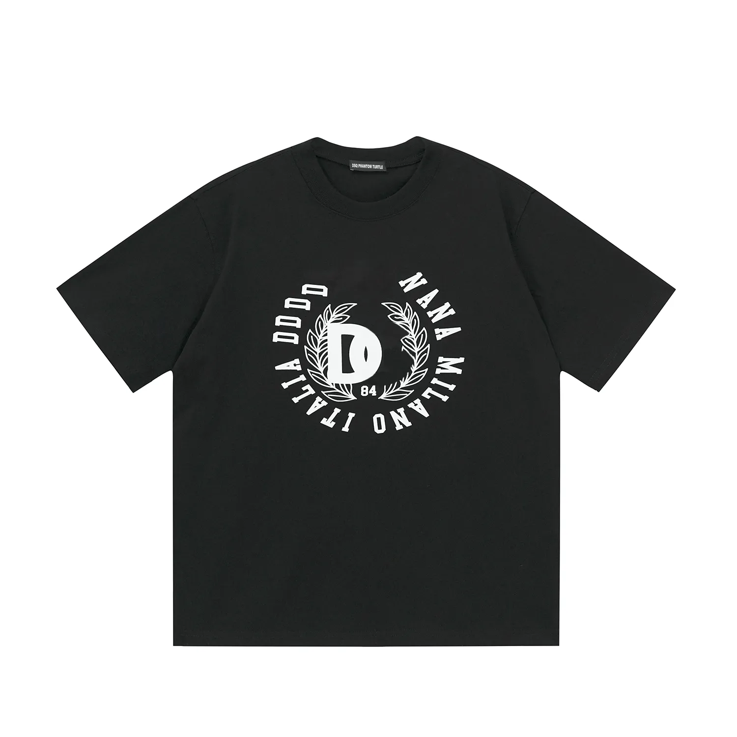 DSQファントムタートルメンズデザイナーTシャツイタリアンミラノファッションロゴプリントTシャツ夏の黒い白いTシャツヒップホップストリートウェア100％コットントップスプラスサイズ05773