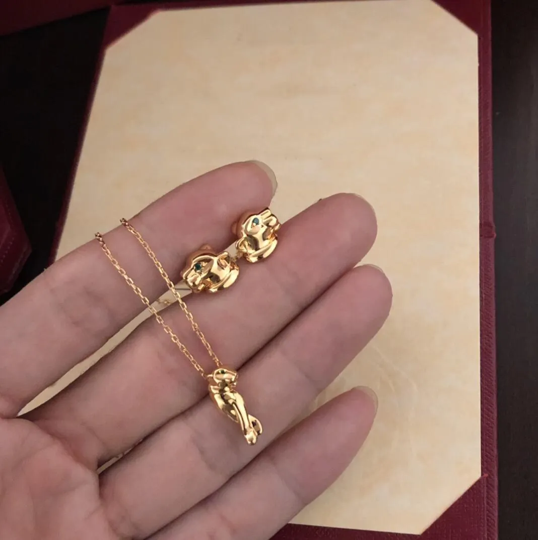 Collier avec pendentif tête de léopard pour femmes, en or 18 carats, longs et épais avec pendentif en diamant complet, bijoux