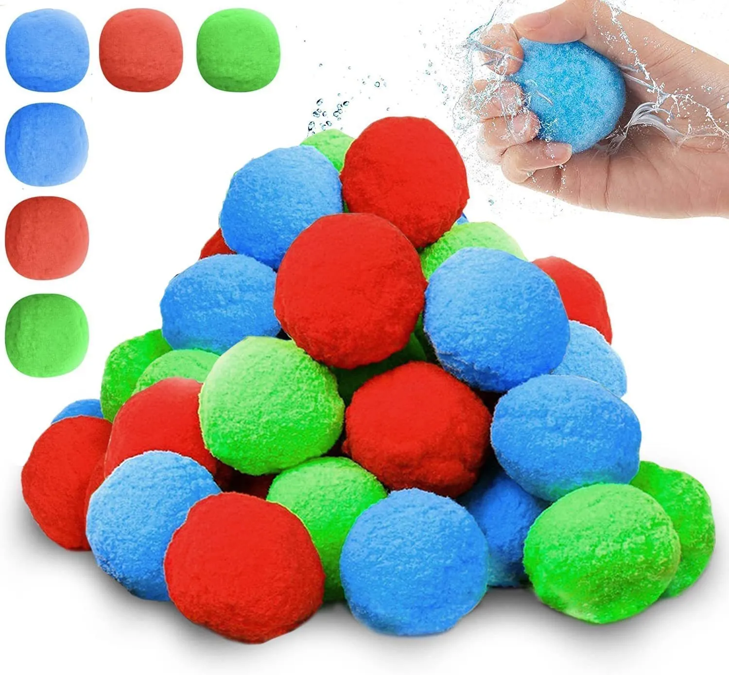 Gioco con la sabbia Divertimento in acqua Set di 50 bombe Splash Balls Riutilizzabile Trampolino Palloncino per bambini Bomba di peluche 230308