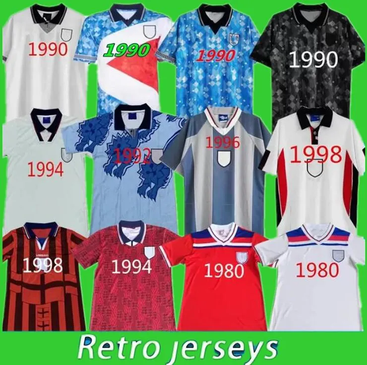 Rétro Angleterre 1990 KEEGAN McDERMOTT équipe nationale SOCCER JERSEY Édition spéciale 1989 1980 ROONEY OWEN 1982 1992 1994 1996 Maillot de football Shearer 1998 2008