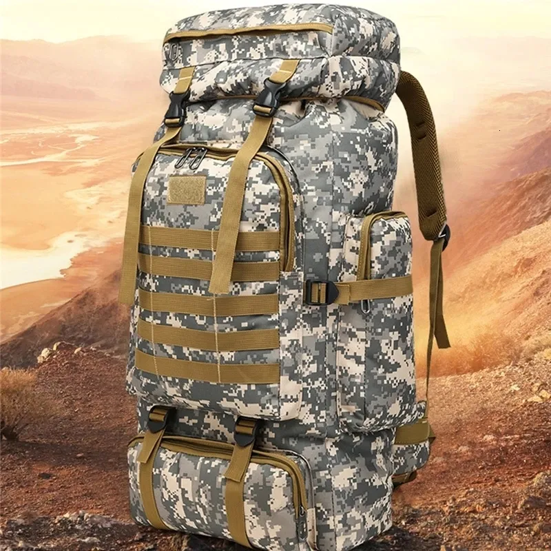 Torby na zewnątrz plecaki wojskowe Oxford Fabric Waterproof Tactical Backpack Sports Camping Treking Trekking Work do polowań 230307