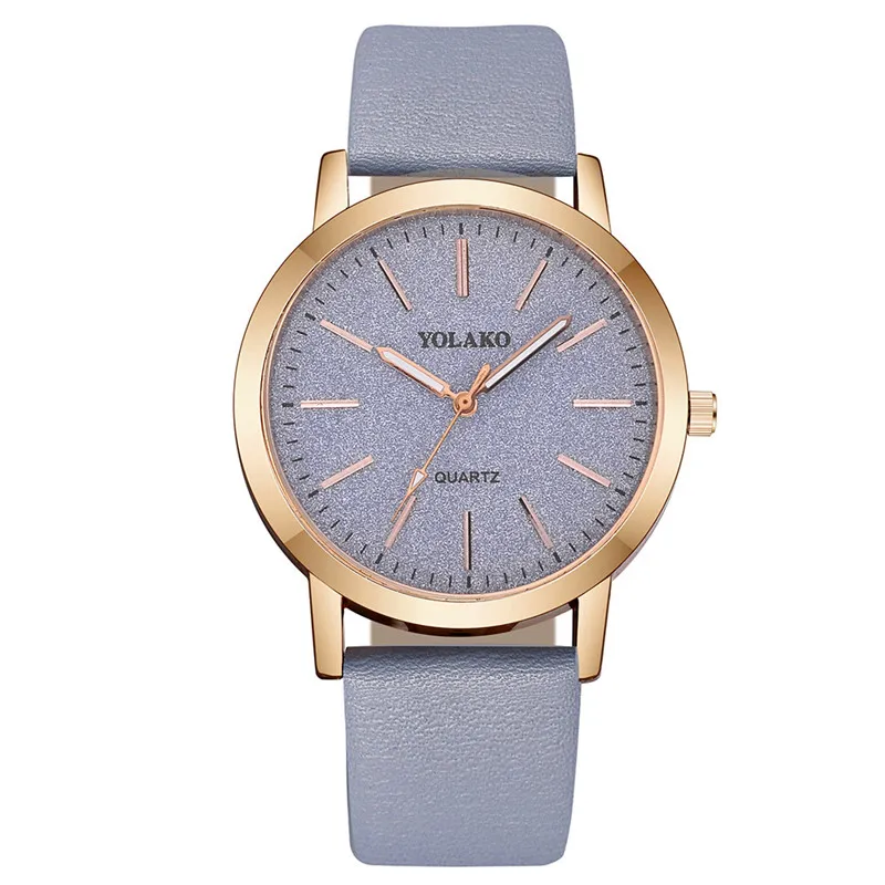 HBP Fashion Grey Watch Designer Design Slim Dial Womens Watches Leather Strap Casual Business Wristwatch Quartz Movement Clock