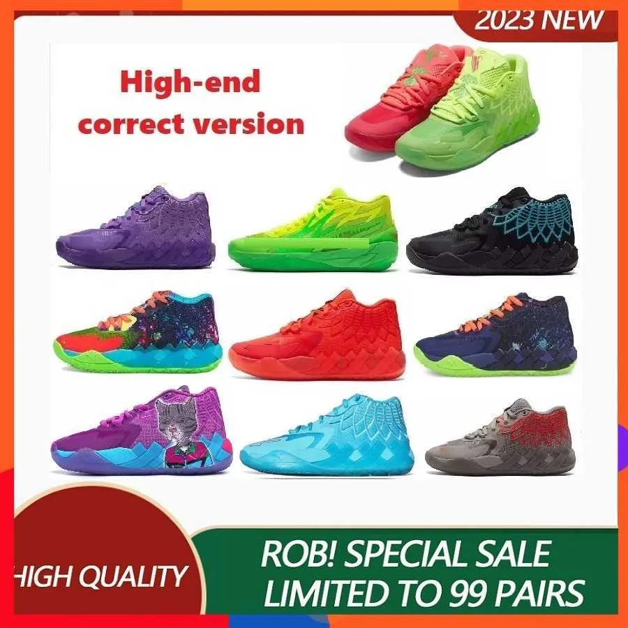 حذاء كرة السلة ميلو عالي الجودة Lamelos MB1 Rick and Morty Outdoor Sports Shoes Queen City Not From Here Lamelo Shoes Melos MB 2 Low Shoe for Kids Sneakers Trainers