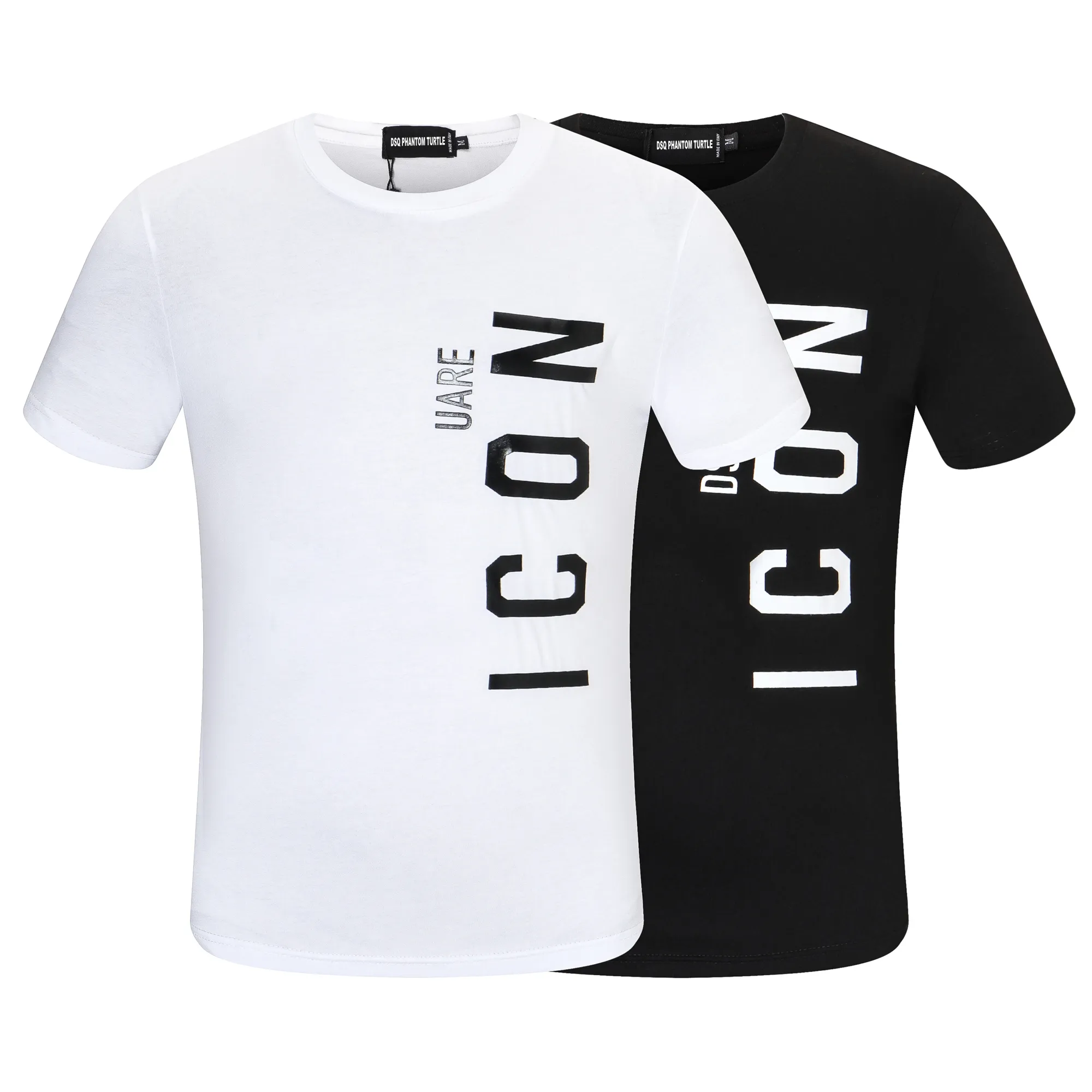 DSQ Phantom Kaplumbağa Erkek Tişörtleri Erkek Tasarımcı Tişörtleri Siyah Beyaz Back Logo Patenci T-Shirt Erkekler Yaz Moda Gündelik Sokak T-Shirt Üstleri Plus Boyut M-XXXL 158319