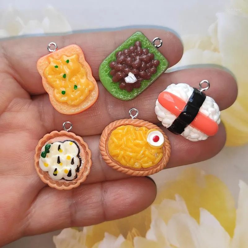 10/12pcs Mix Resin Food Bread Cake Pizza Hamburger Hot Dog Charms For  Jewelry Making Diy Findings Earrings Keychain Bracelets Phone Charms  Pendants