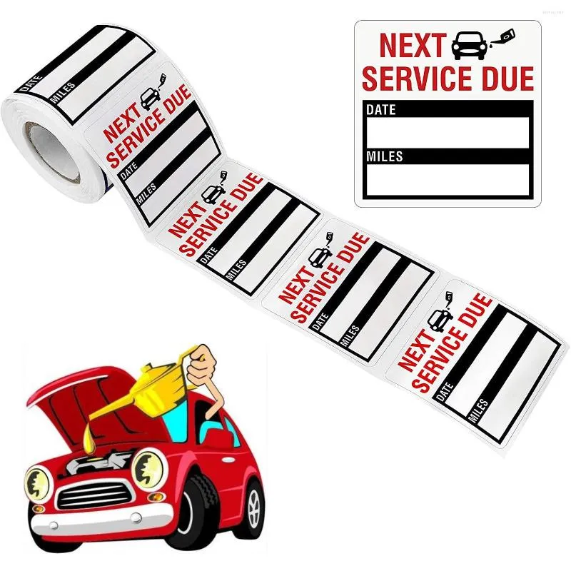 Gift Wrap 150-300Pcs/Roll 2 2Inch Next Service Due Label Waterproof Removable Oil Change Remind Stickers For Car SUV Truck Maintenance